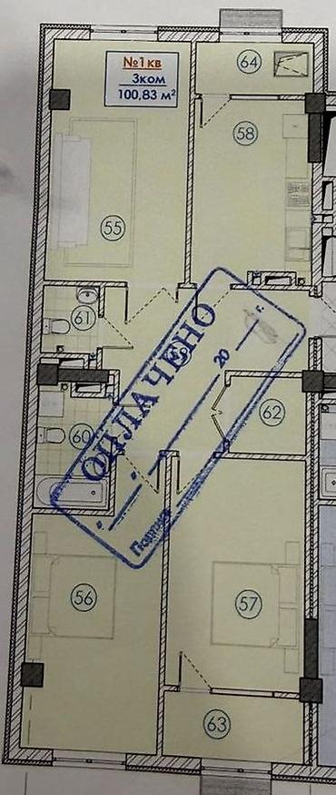 мекендеш ру: 3 комнаты, 101 м², 2 этаж, ПСО (под самоотделку) — 8