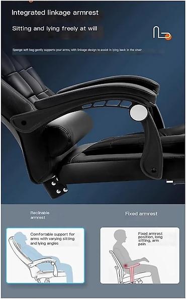 Ofis və oyun kresloları: Yeni, Təkərli, Qolları tənzimlənir, Süni dəri — 13