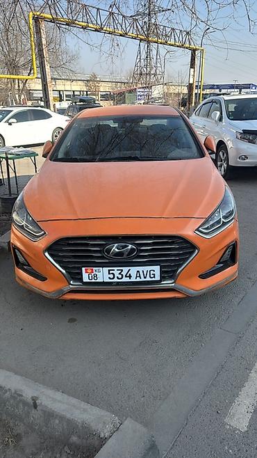 авто матарист: Hyundai Sonata, оранжевый седан (рестайлинг) Сдаю в аренду под такси — 1