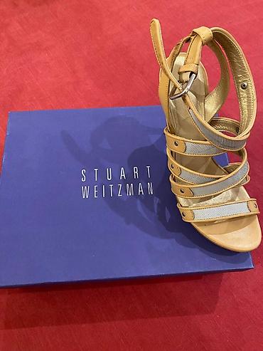 Босоножки, 36, Stuart Weitzman, Новый, цвет - Бежевый
