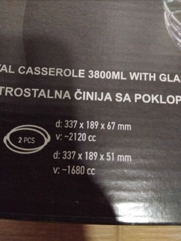 Ostalo posuđe: Vatrostalna posuda sa poklopcem 3,8l Odrzavanje: ručno i mašinsko — 10