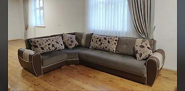 Divan satılır. Künc formatlı, açılır-baza funksiyalı. Ölçü: 310 x 210