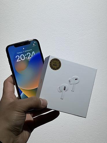 Apple iPhone: IPhone X, 256 ГБ, Space Gray, Наушники, 78 % — 2