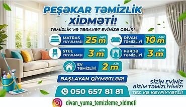 ozcan deniz konsert: Təmizlik | Ofislər, Mənzillər, Evlər | Gündəlik təmizlik, Təmirdən sonra təmizlik, Çilçıraqların yuyulması və təmizlənməsi — 1