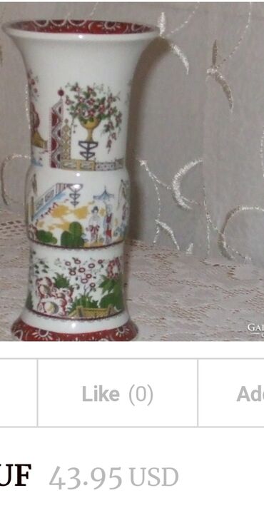 Ostali kućni dekor: Vaza nova 70te,rucno oslikana Istocna Nemacka. Porcelanska — 13