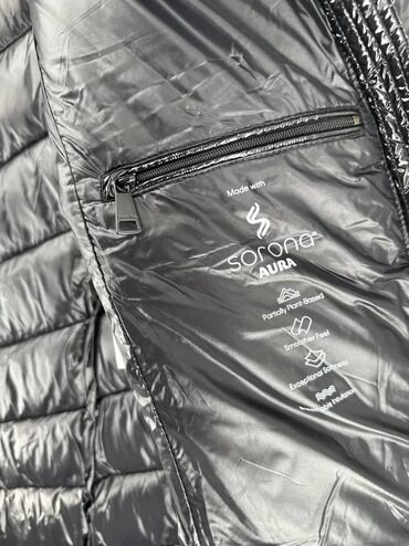 Пуховики и зимние куртки: Пуховик, По колено, США, Лакированный, M — 2