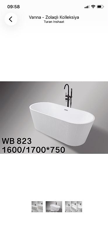 hamam tavanları: Yeni Vanna, Akril, 150x70 sm, Pulsuz çatdırılma, Rayonlara çatdırılma — 3
