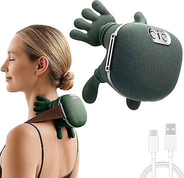 kelle qend xoncasi: Boyun masaj aparatı – şarj olunan, kəmərli modellə - Ergonomik — 2