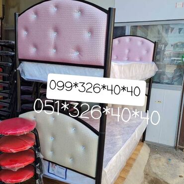 İkimərtəbəli uşaq çarpayıları: Oğlan və qız üçün, Yeni, Çarpayı, Matras ilə, Siyirməsiz — 28