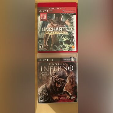 playstation 3 joystick: Playstation 3 üçün Uncharted drakes fortune - 15 azn Dante’s Inferno