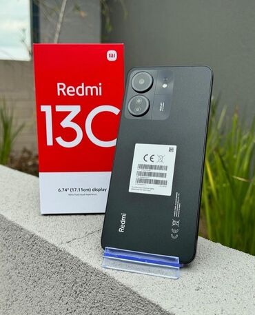 50 azn telfon: Xiaomi Redmi 13C, 256 GB, rəng - Qara, 
 Zəmanət, Sensor, Barmaq izi