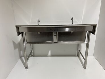 Кухонные мойки: Кухонная мойка, Накладной способ установки, Квадрат форма, Размер: 120 x 60 см — 7