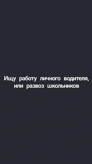 личный водитель работа: Ищу работу личного водителя вип персон, чиновников, или развозка школ — 1