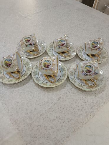 Çay dəstləri və servizlər: Çay dəsti, rəng - Boz, Şüşə — 24