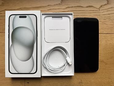 IPhone 15, 128 GB, Midnight, Simsiz şarj, Face ID, Sənədlərlə