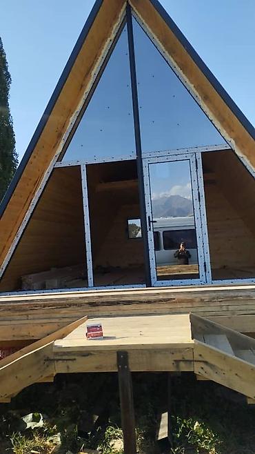 Продажа дач: A‑frame домик (треугольный “А‑образный” каркас) с панорамным — 8