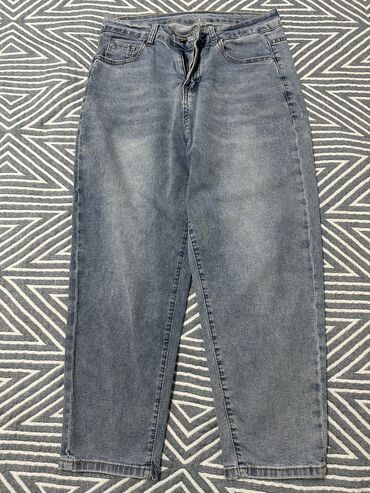 джинсы 44 46 размер: Мом, Высокая талия