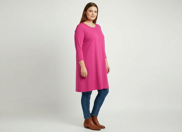 prosta sukienka fuksja: Sukienka damska, rozmiar XL