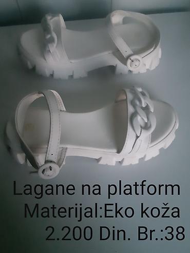 Sandale: Bele i Crne ženske sandale na platformu - Model: otvorene sandale sa — 5