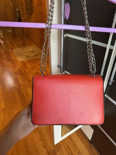 Çantalar: Zəncirli çiyin çantaları seti - Model 1: Qırmızı rəngdə mini çiyin — 5