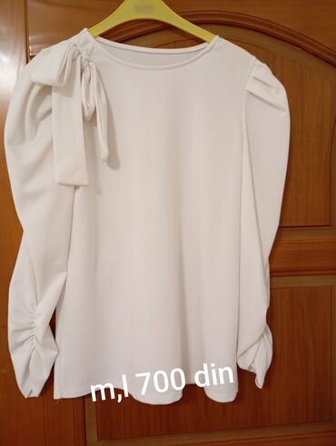 zara broševi: M (EU 38), L (EU 40), Cotton, Single-colored, color - White