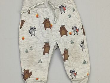 spodnie dla szczupłych chłopców: Spodnie dresowe, Primark, 6-9 m, stan - Dobry