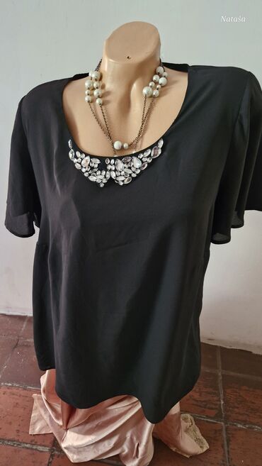 elegantne bluze i kosulje: XL (EU 42), Single-colored, color - Black