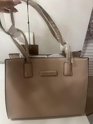 red valentino: Valentino qadın çantası - Rəng: bej/nude - Material: hamar teksturalı — 2