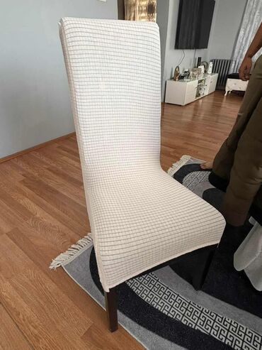 Prekrivači za nameštaj: ✨ Navlake za stolice sa visokim naslonom – BEZ KARNERA ✨ U pakovanju — 9