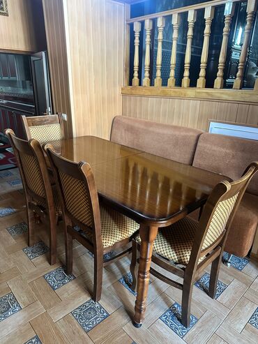stul stol desti: Mətbəx üçün, İşlənmiş, Açılan, Dördbucaq masa, 4 stul, Türkiyə