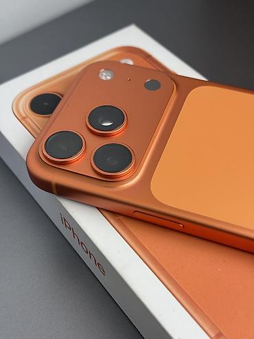 samsung zip: IPhone 17 Pro, Б/у, 512 ГБ, Оранжевый, Защитное стекло, Чехол, Кабель, 91 % — 2