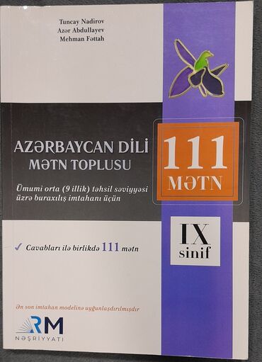 Testlər: Azerbaycan dili 9cu sinif Rm metn toplusu.Seliqeli isledilib.13 manata