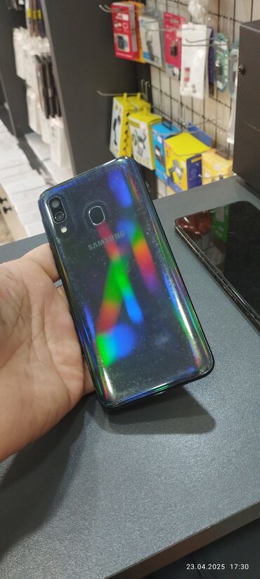 irshad telecom samsung: Samsung Galaxy A40, 64 GB, rəng - Bej, Barmaq izi, İki sim kartlı, Face ID
