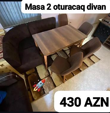 tap az masa ve oturacaqlar: Yeni, Açılmayan, Dördbucaq masa, 2 stul — 1