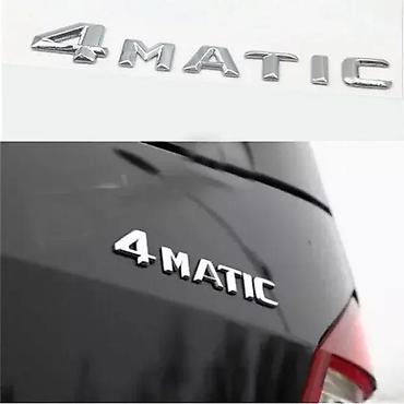 divsn 83: Mercedes znak natpis 4matic sivi i crni. Samolepljiv znak odlicnog — 3