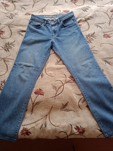 мужские джинсы на манжетах: Джинсы цвет - Голубой