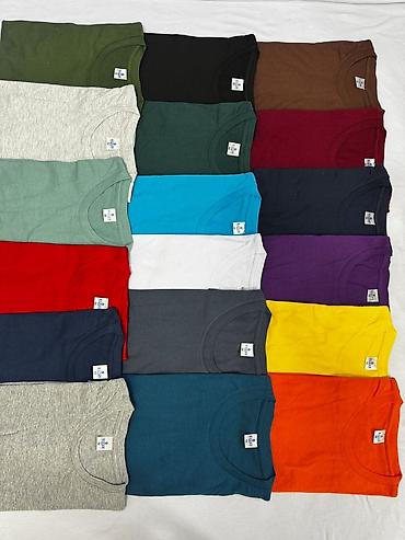 Футболки: 100% хб. по 150 сом шт размеры от 48 до 56 . есть разного цвета — 3