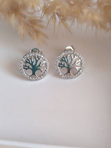 zlatan nakit: Screwback earrings, Material: Silver