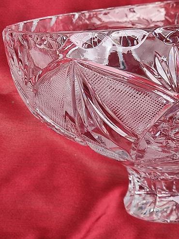 Вазы: БОГЕМИЯ Хрустальная ваза с глубокими гранями и классической алмазной — 8