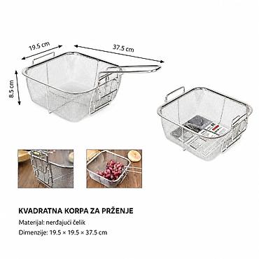KMT Četvrtasta korpa za prženje 5403887 - Kvadratna korpa za prženje