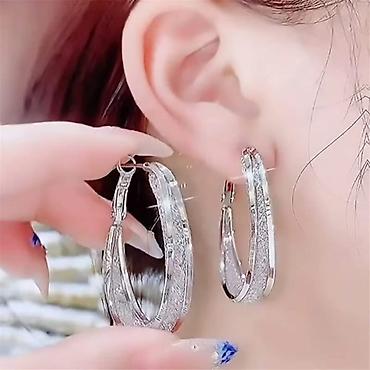 Minđuše: Minđuše – srebrni ton, različiti dizajni - Model 1: Okrugle minđuše — 17