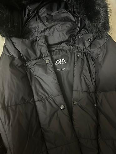 пальто zara: Пальто, Zara, S, цвет - Черный — 2