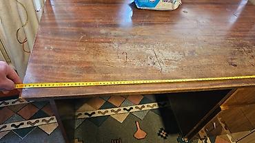 study table: Письменный стол из шпона дерева, производство СССР. все работает — 2
