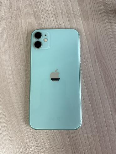 IPhone 11, Б/у, 128 ГБ, Зеленый, Чехол, 72 %
