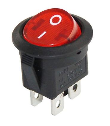20mm İşıqlı ON-OFF Dairəvi Roker Svitç (Rocker Switch) Elektrik və