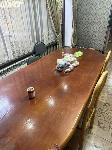 мебель деревянная: Ашкана үчүн үстөл, Oval, Бүктөлбөгөн