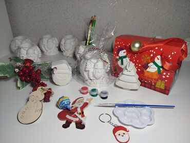Bayram üçün digər mallar: Yeni il temalı yaradıcılıq dəsti Tərkibi: - Gipsdən hazırlanmış Şaxta — 2