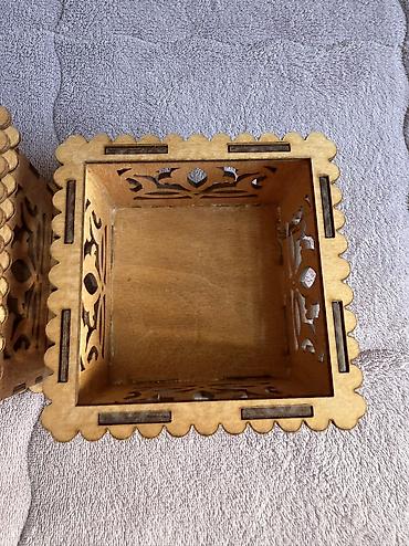 anyunboxing baglanir: Taxta dekorativ qutu dəsti - Material: təbii ağac (plywood) — 4