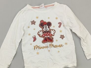 czarna bluzka wiązana pod szyją: Bluzka, Disney, 5-6 lat, 110-116 cm, stan - Dobry