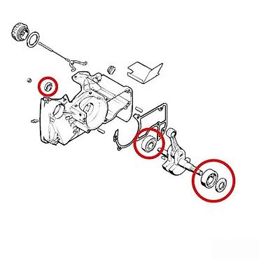 motor: Set ležajeva radilice i semeringa za dvotaktne motore – komplet Opis — 1